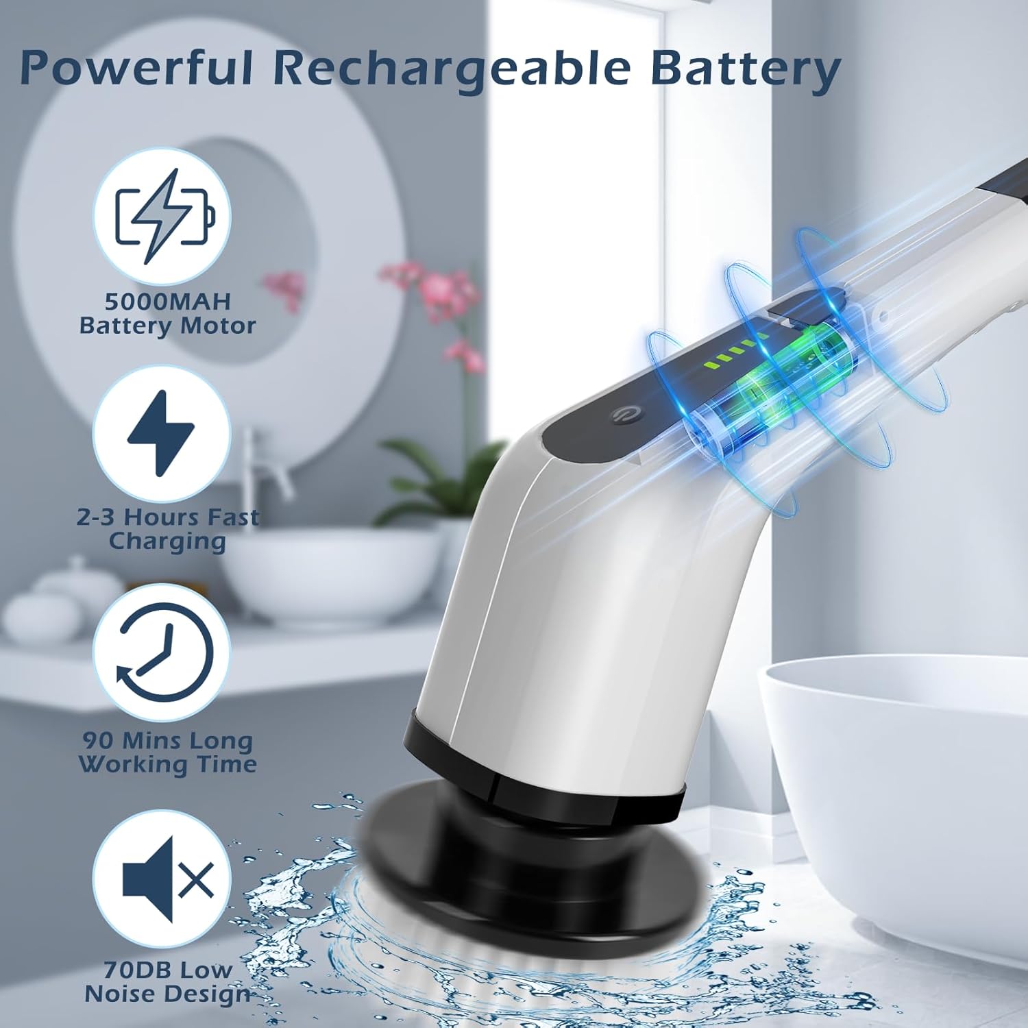 Cordless Electric Spin Scrubber