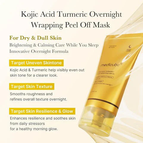 MYVRA ™ Medicube - Kojic Acid Turmeric Night Wrapping Mask |  ميديكوب – قناع ليلي بالكوجيك أسيد والكركم
